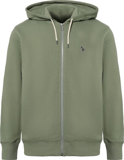 PS Paul Smith Mens Reg Fit Zip Hoody Zebra   34C_LT GREYISH GREEN   L