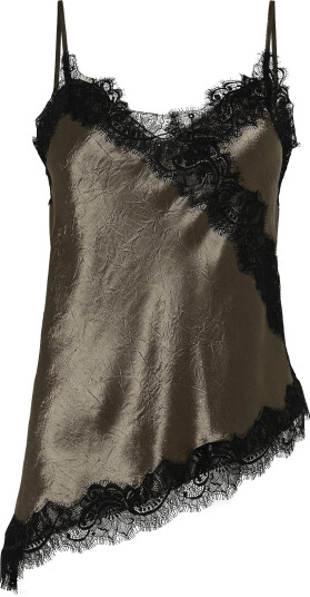 Soaked Slirianne Lace Top - Khaki green - XS
