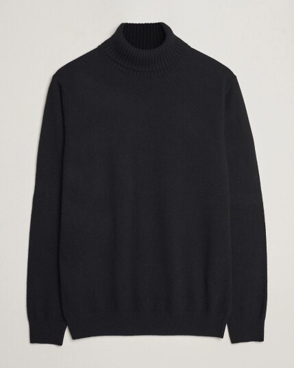 Oscar Jacobson Salim Wool/Cashmere Rollneck Black