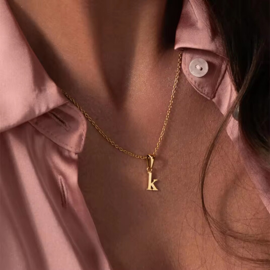 Céleste Necklace Letter Charm 18K Gold Céleste Necklace Letter Charm 18K Gold