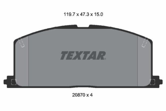 Bremseklosser TEXTAR 2087001 Bremseklosser TEXTAR 2087001