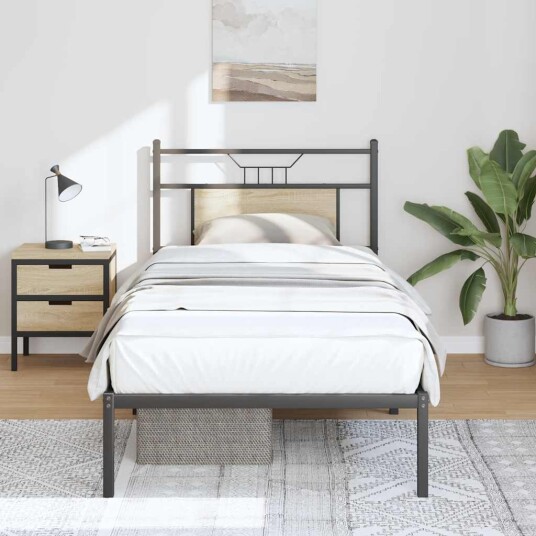 Sengeramme uten madrass sonoma eik 90x190 cm konstruert tre 4106784