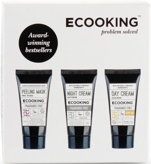 Ecooking Boks 3  Dagkrem SPF20 Nattkrem & Peel Maske 1 Pakker