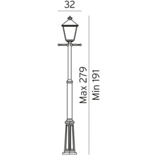 Norlys London 1 utelampe hvit 1 lyskilde 32 279 Hvit