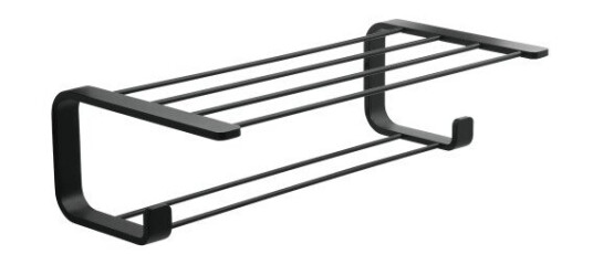 Hefe Outline hylle, 50 x 26 cm, matt sort