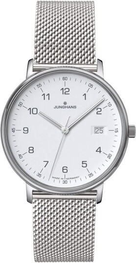 Junghans Dameklokke 47/4457.44 FORM Ladies Hvit/Stål Ø34.1 mm
