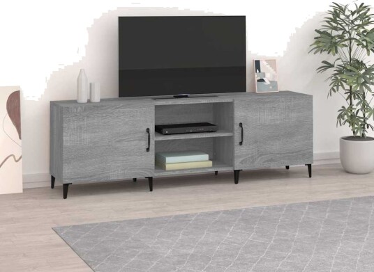 vidaXL TV benk grå sonoma 150x30x50 cm konstruert tre