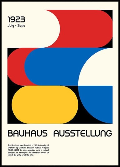 Bauhaus Ausstellung 1923 Plakat Plakat / 100x150cm