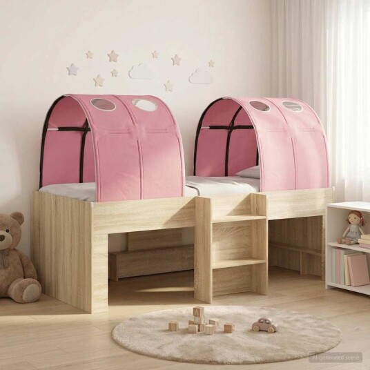  Seng med tunnel 4 pcs Sonoma og Pink Konstruert tre