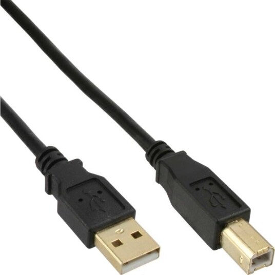 Inline 34505S 0,5 M Usb A Usb B Usb 2.0 Hankjønn/Hankjønn Svart