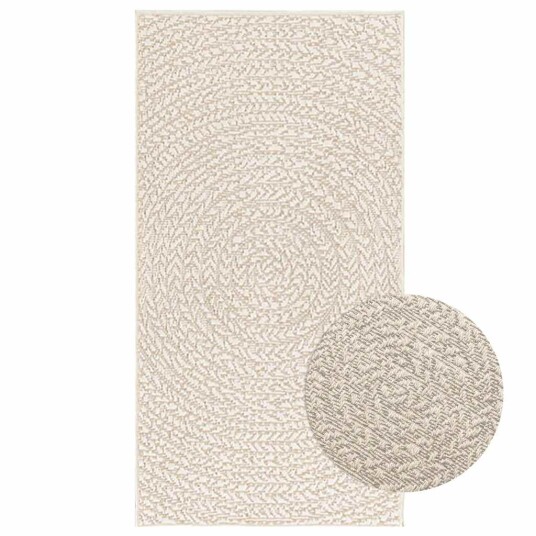 Teppe ZIZUR kremhvit 60x110 cm jute-utseende innendørs&utendørs 8721102836862