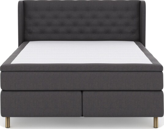 Select No 6 Komplett Sengepakke 210x210 Medium Watergel Mørkegrå/Kobberben