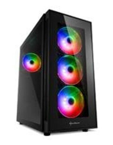 Sharkoon TG5 Pro RGB Midi Tower - Kabinett - Svart - 4x 120 mm Ventilasjon