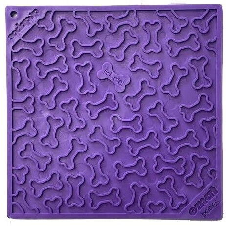 Sodapup Slikkematte Bone Lila 20X20 cm