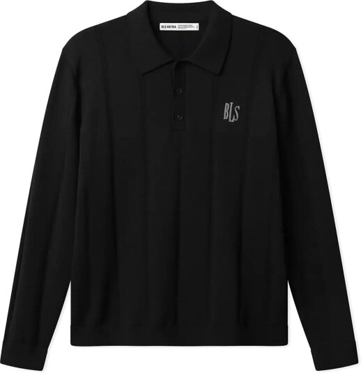 BLS Hafnia Wilson Cable Knit Polo   BLACK   M