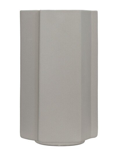 Louise Roe Ceramic Funki Vase Asymmetric Grey SANDED H43CM
