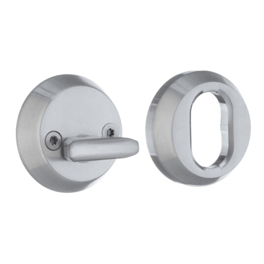 Beslagsboden Design 197 Sylindervrider og Universalring Børstet Krom