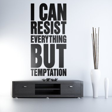 But Temptation wallsticker av Alan Smithee, 45x92 cm