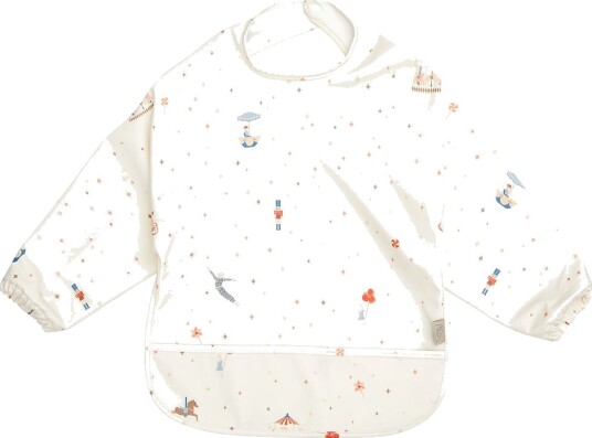 Cam Cam Copenhagen Bib, Sleeved - Cream - ONE SIZE