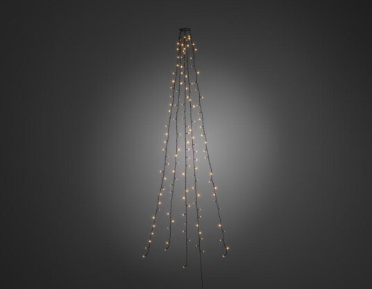 Konstsmide Juletrelys 240cm Slynge m/toppring 5 x 40 amber LED
