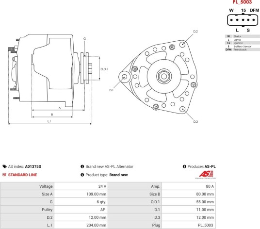 AS-PL A01375S Dynamo