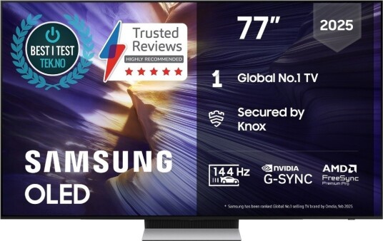 Samsung 77" S90F OLED 4K Smart TV med AI Prosessor og HDR+ Samsung 77" S90F OLED 4K Smart TV med AI Prosessor og HDR+