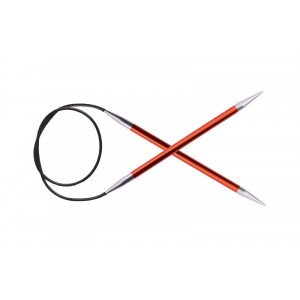 KnitPro Zing Rundpinde Messing 120cm 2,50mm / 47.2in US1½ Garnet