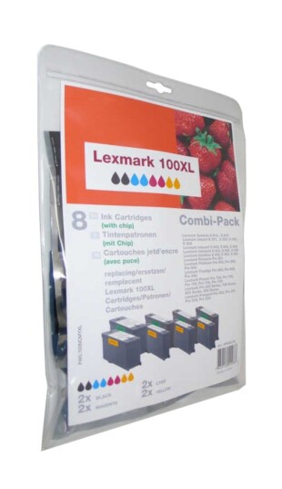 Peach Lexmark 100XL Blekkpatron 8-pk.