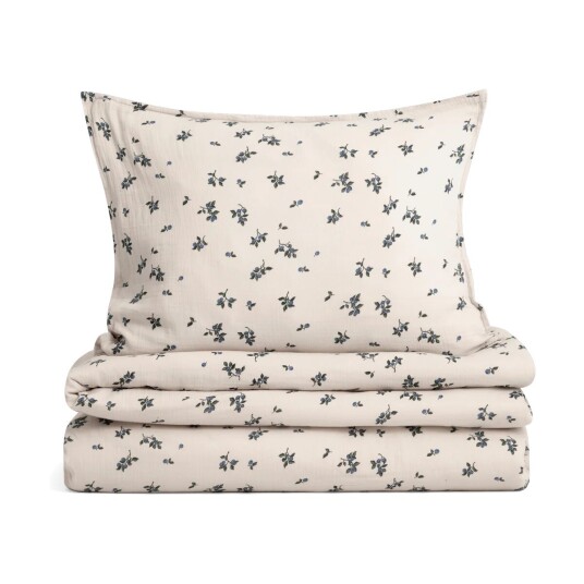 Garbo&Friends Blueberry Muslin sengesett 150x210 cm/50x60 cm