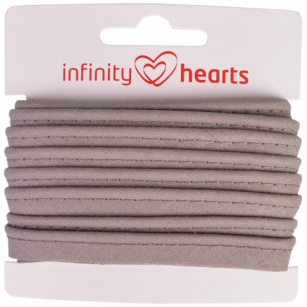 Infinity Hearts Bisebånd Bomull 11mm 19 Grå 5m