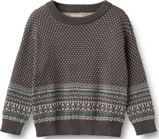 Wheat Jacquard Pullover Julius DARK CHARCOAL 110