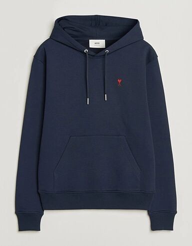 AMI Heart Logo Hoodie Navy AMI Heart Logo Hoodie Navy