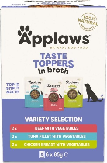 Applaws Våtfôr Taste Toppers Prøvepakke I Buljong 6 X 85 G