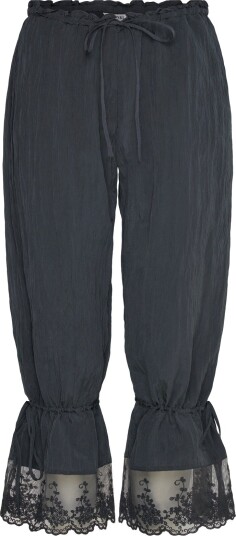 Monki Rosabel Low Rise Loose Lace Trim Bloomers   Black   XXS