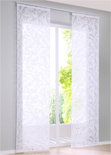 bonprix Utbrennegardin med ranker (1-pack) 1 (H/B: 145/57 cm),2 (H/B: 175/57 cm),3 (H/B: 225/57 cm),4 (H/B: 245/57 cm) hvit