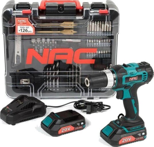 Nac Batteridrevet Borskrutrekker Med Tilbehør CDB2-40-S-LI-20v 2x2ah Batterier
