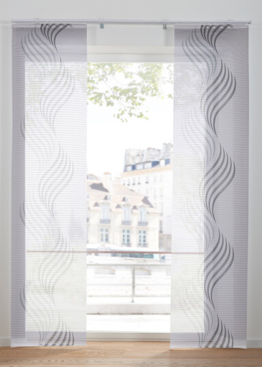 bonprix Panelgardin Athen (1 del) 1 (H/B: 145/57 cm),2 (H/B: 175/57 cm),3 (H/B: 225/57 cm),4 (H/B: 245/57 cm) grå