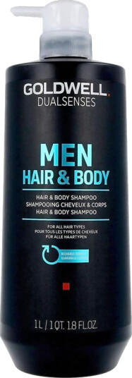 Goldwell Dualsenses Men 1000ml Sjampo for Hår og Kropp - Alle Hårtyper, Vegansk Goldwell Dualsenses Men 1000ml Sjampo for Hår og Kropp - Alle Hårtyper, Vegansk