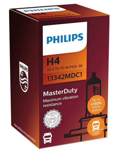 Philips H4 MasterDuty Halogen pære