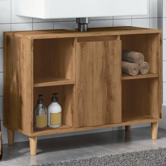 Baderomsskap artisan eik 80x33x60 cm konstruert tre Baderomsskap artisan eik 80x33x60 cm konstruert tre