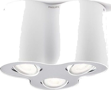 Philips MyLiving Pillar 3 GU10 Hvit/Alu frontplate med lyskilde Ledvance GU10 RA90 Dimbar
