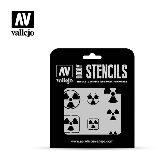 Vallejo Stencils Radioactivity Signs