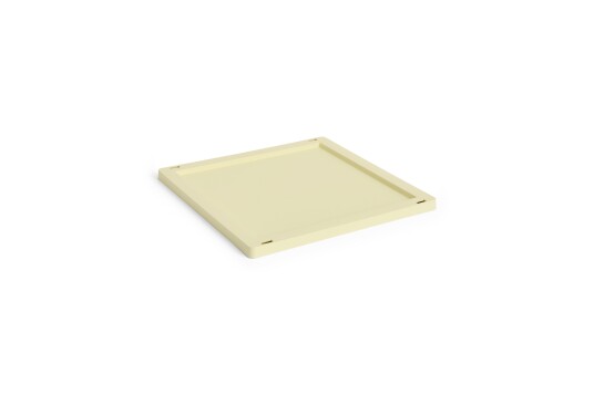 Hay Colour Crate Plastic Medium Square / Cube Lokk Light Yellow