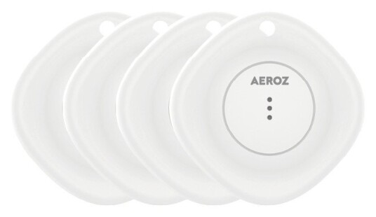 Aeroz Tag-1000 Tag til Koffert og NÃ¸kler - Apple Find, Hvit - 4 stk
