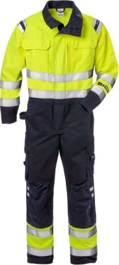 Fristads Flamestat Høy Synlighet Kjeledress Cl 3 8175 ATHS Hi vis Gul / Marineblå XL
