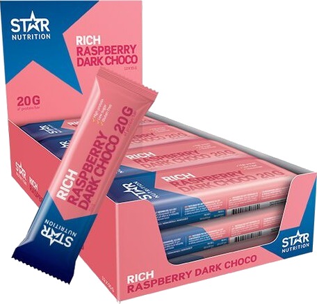 Star Nutrition Soft Protein Bar Raspberry Dark Chocolate 12x55g