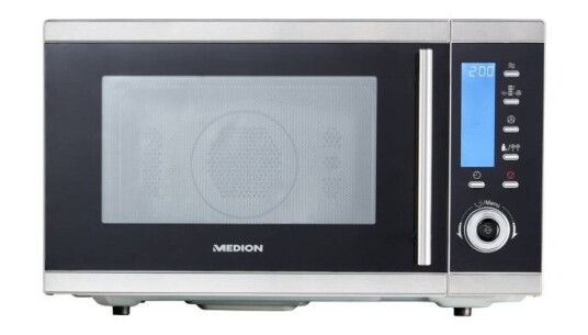 Medion Md 15501 Benkeplate Kombinasjon Mikrobølge 25 L 900 W Knapper Rotasjon Sort Rustfritt Stål