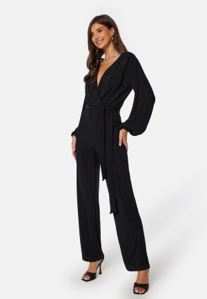 Bubbleroom Occasion Leena Sparkling Jumpsuit Black 4XL