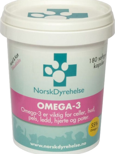 Norsk Dyrehelse Omega 3 180 Tabletter Norsk Dyrehelse Omega 3 180 Tabletter