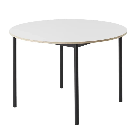 Muuto Base spisebord 110 cm White Laminate Plywood Black Muuto Base spisebord 110 cm White Laminate Plywood Black